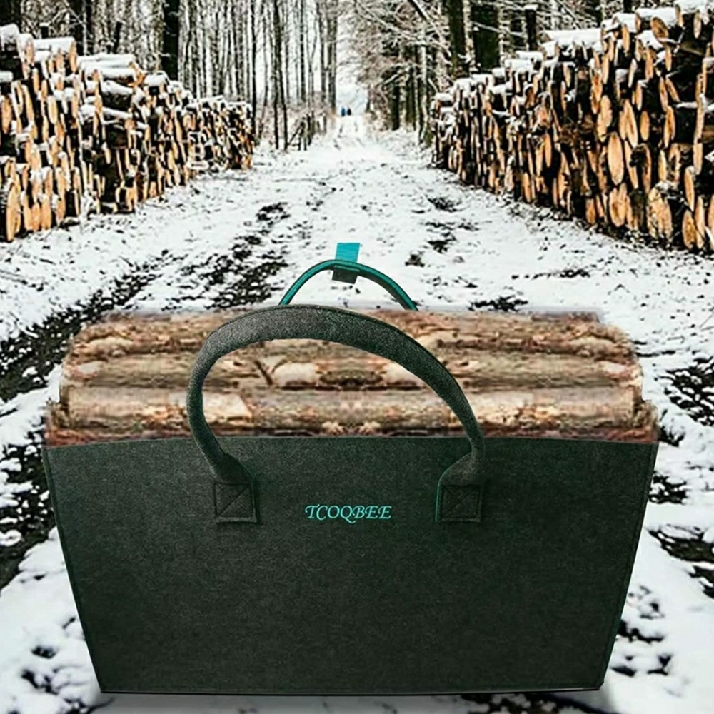 TCOQBEE Large Firewood Carrier Log Tote Bag